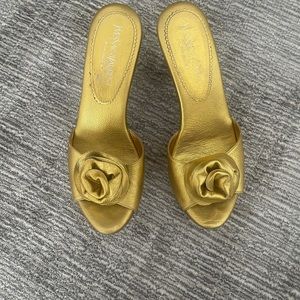 COPY - Yves Saint Laurent Metallic Slide Sandals